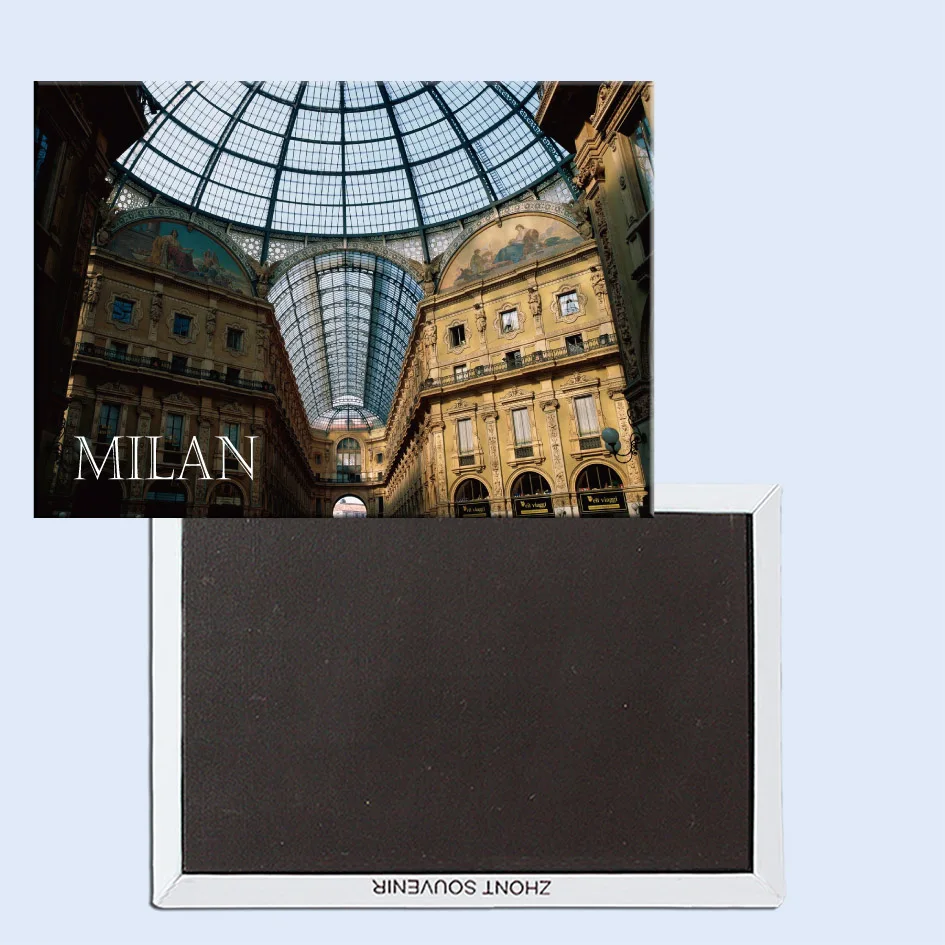 

Victor Emmanuel Gallery, Milan, Italy, Magnetic Refrigerator Affixed With Tourist Souvenirs Home Accessories 24850