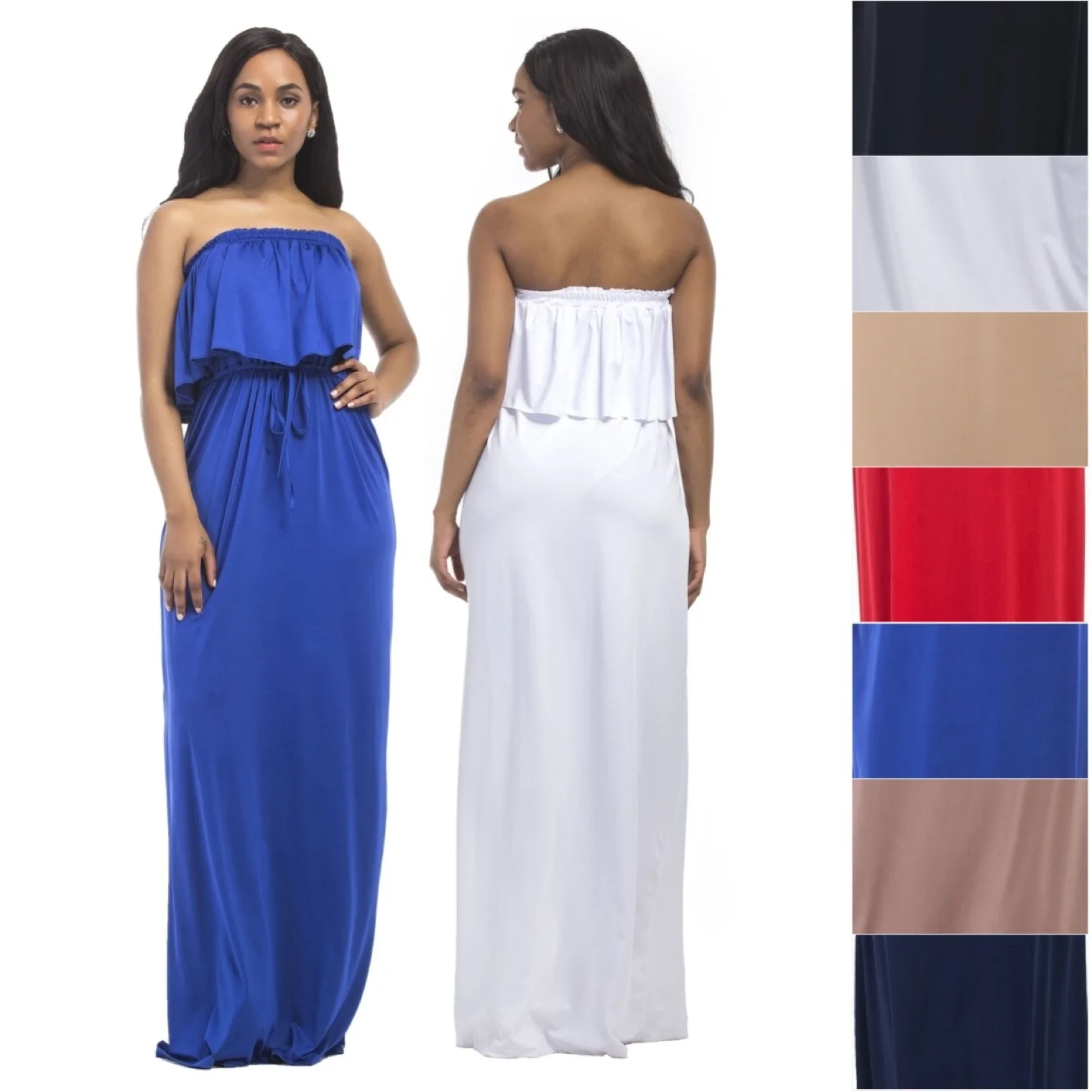 Для женщин большие размеры 2017 длинные платья макси с открытыми плечами без