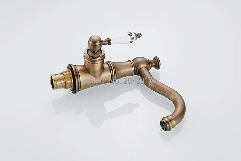 Новое поступление античный кран из латуни для умывальника Crystal Antiek поворотный с