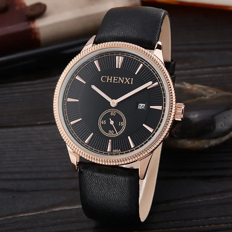 

Fashion Chenxi Brand Men Watch Leather Calendar Men's Night Light Waterproof Imports Machine Core Quartz Manufacturers Wholesale