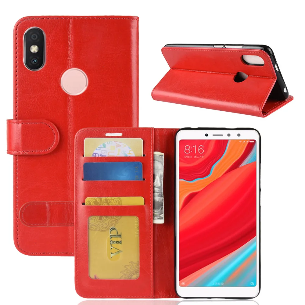Роскошные Винтаж кожаный чехол для XiaoMi Redmi S2 Y2 5 99 дюймов Ретро Простой откидная