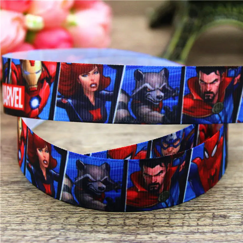 DUWES 7/8 '' Герой Marvel лев мультфильм напечатанный grosgrain ленты аксессуар hairbow головной убор DIY украшения 22 мм D752