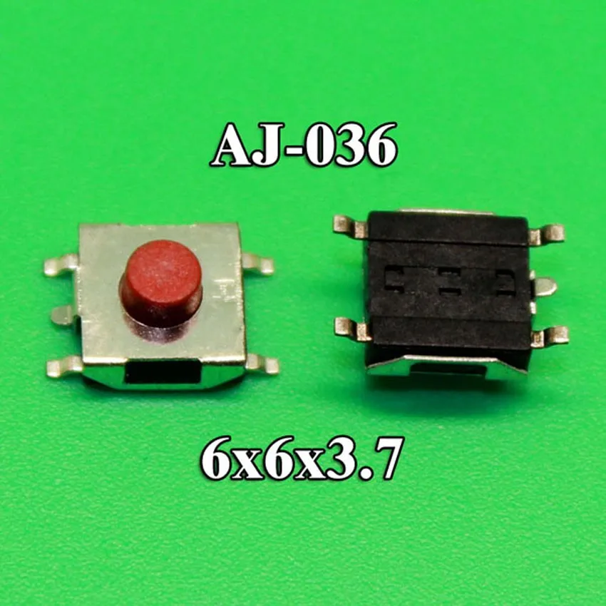 1x 5 контактный SMD 6x6x3 7 6*6*3 мм Красный кнопочный переключатель