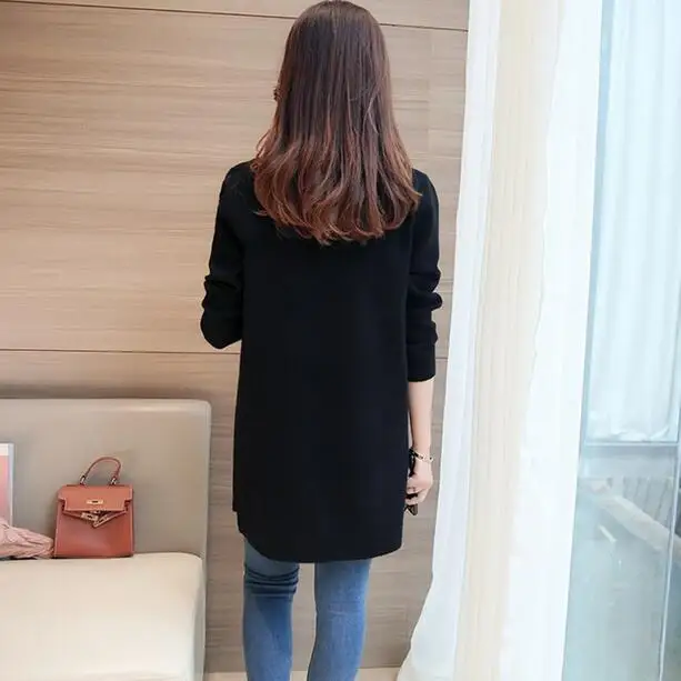 2019 Autumn Hot Wild Loose Long Knitwear Cardigan Women Sweater Coat Sleeve Tide DF339 |