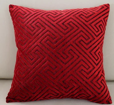 Pattern C Junwell, полиэфирная жаккардовая Подушка, пушистая подушка для дивана, офиса, спины, плетеная подушка, Coussin Cojines, декоративная, 45x45 см, квадратная - Цвет: Pattern C