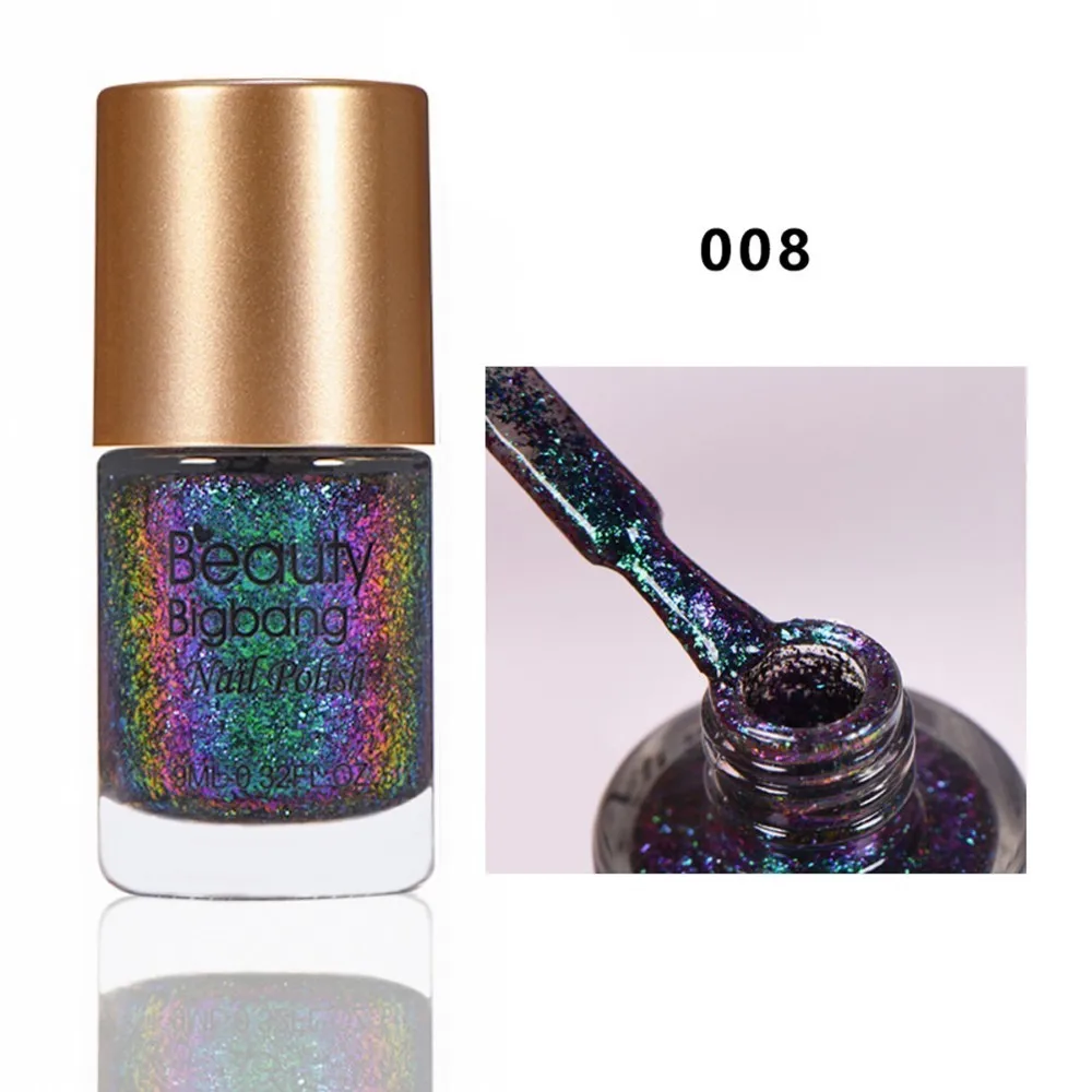 8 BeautyBigBang голографический лак для ногтей 9 мл голографический лак для ногтей Блестящий лак для ногтей Набор лаков для ногтей - Цвет: 8