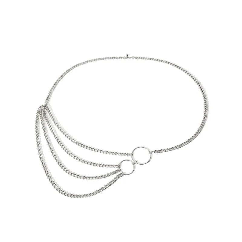 

Fashion Women Retro Meta Waist Chain Belt Dress Waistband Body Chain Belts