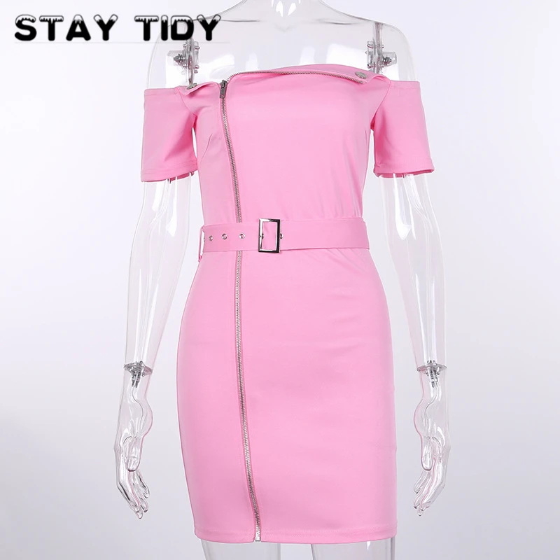 Оставайтесь аккуратными с плеча молния неправильное облегающее платье Лето для