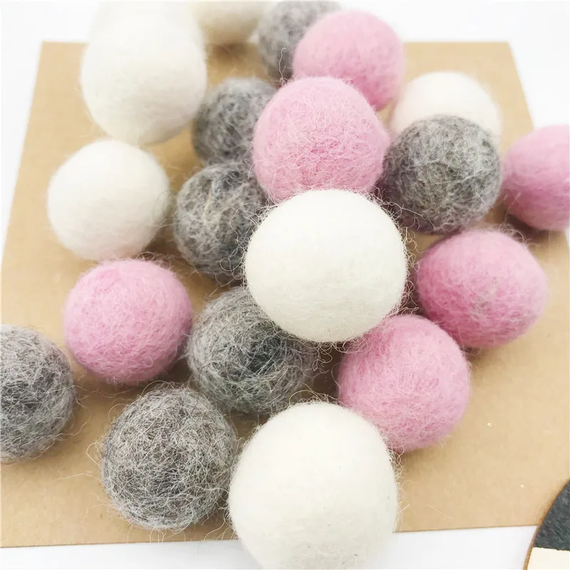 2 см/30 шт. шерстяные войлочные шарики белые/серые/розовые|felt balls|wool felt ballsbeads beads |