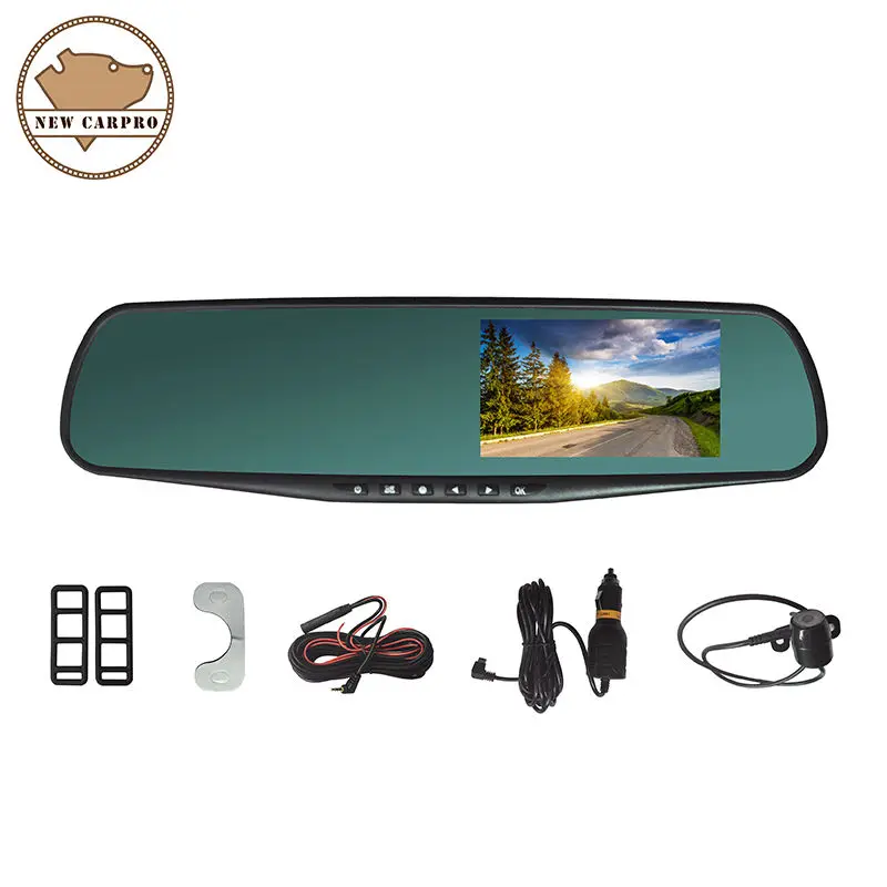 Автомобиль Pro 4.3 дюймов IPS Экран Автомобилей Зеркало Заднего Вида Полный HD 1080 P