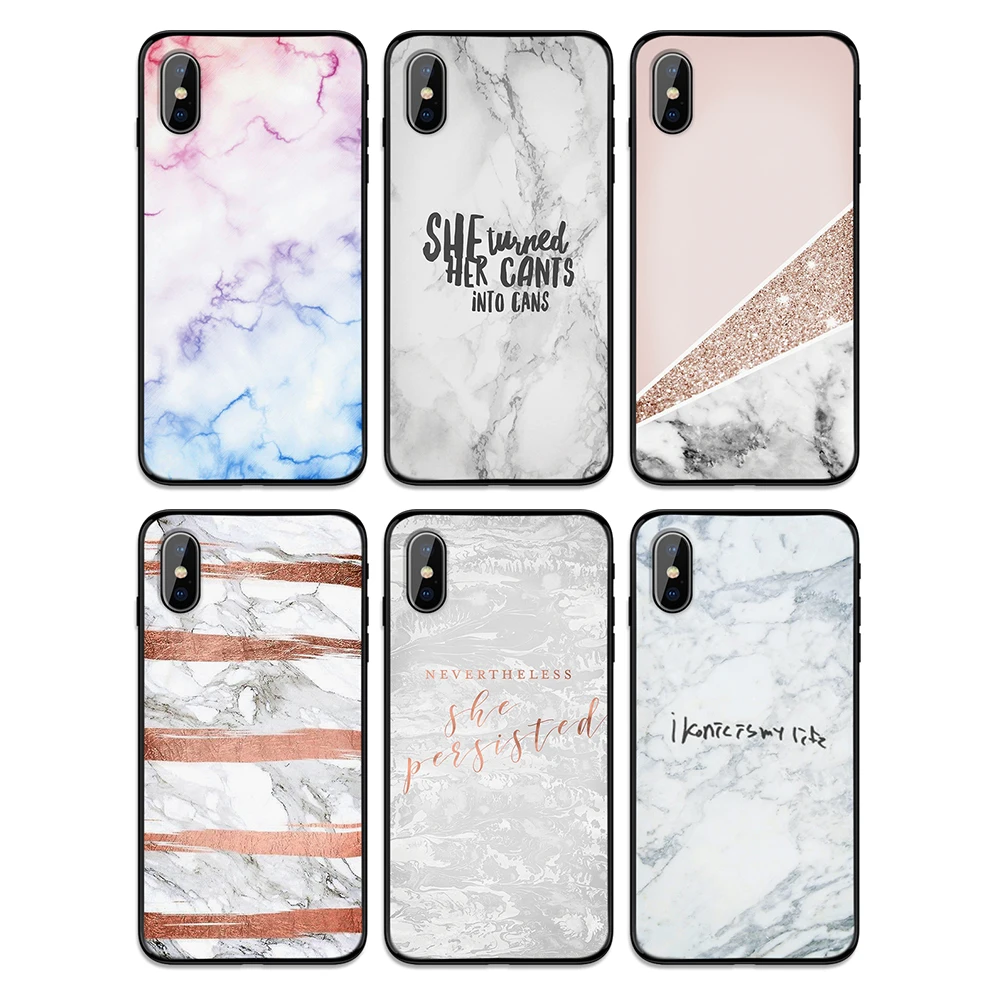 Красивый Мраморный Мягкий ТПУ чехол для Apple iPhone 6 6S 7 8 Plus 5 5S SE X XS MAX XR силиконовые