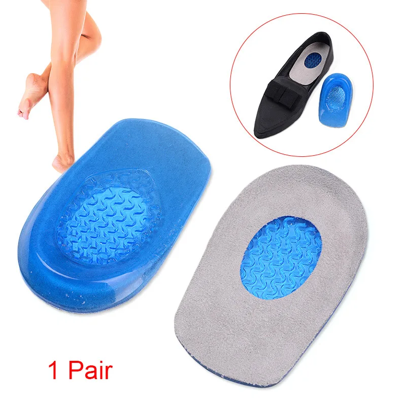 1 Pair Heel Pad Pain Relief Support Cushion Silicone Gel Breathable For Outdoor Sport C55K Sale |