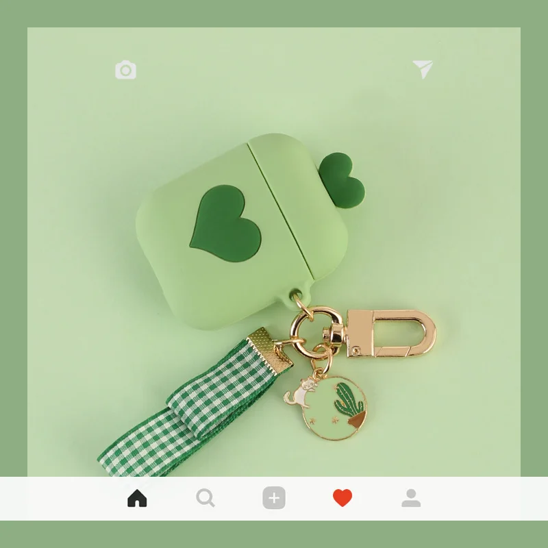Летний защитный чехол для AirPods 1/2 Love Silicone Bluetooth наушники зарядное устройство
