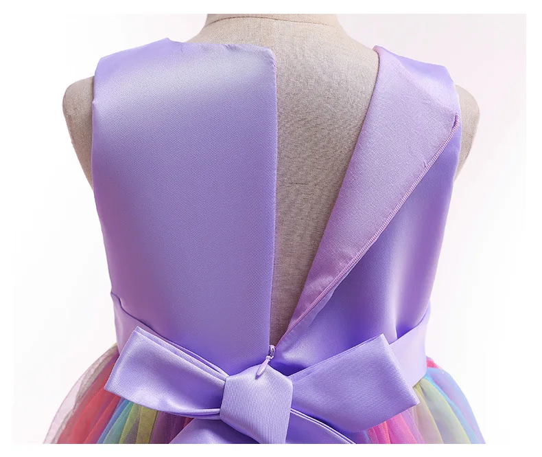 Fancy Teen Girl Embroidery Unicorn Dress Girls Tulle Gowns Princess Dresses Kids Cosplay Flower Party Unicornio Vestidos 4 6 8T | Детская