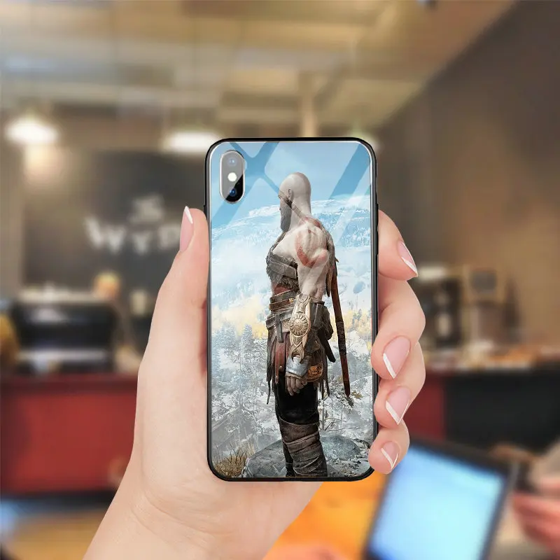 Модные Кратос Бог войны закаленное Стекло Transprent мобильного телефона Caess для Iphone 5