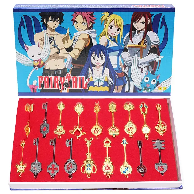 18 шт./компл. Fairy Tail брелок для ключей Люси эклиптика 12 дворец Созвездие подвесной