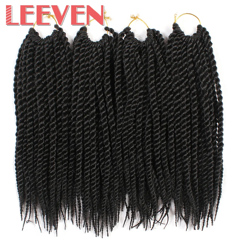 Leeven, 12 дюймов, 22 корня, Сенегальские, крученые, вязанные волосы, короткие косички, 1 шт., синтетические косички, наращивание волос, высокотемпературное волокно