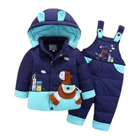 down jacket for girl boy kids snowsuits autumn winter overalls children outerwear toddler baby park jumpsuits coat pant set