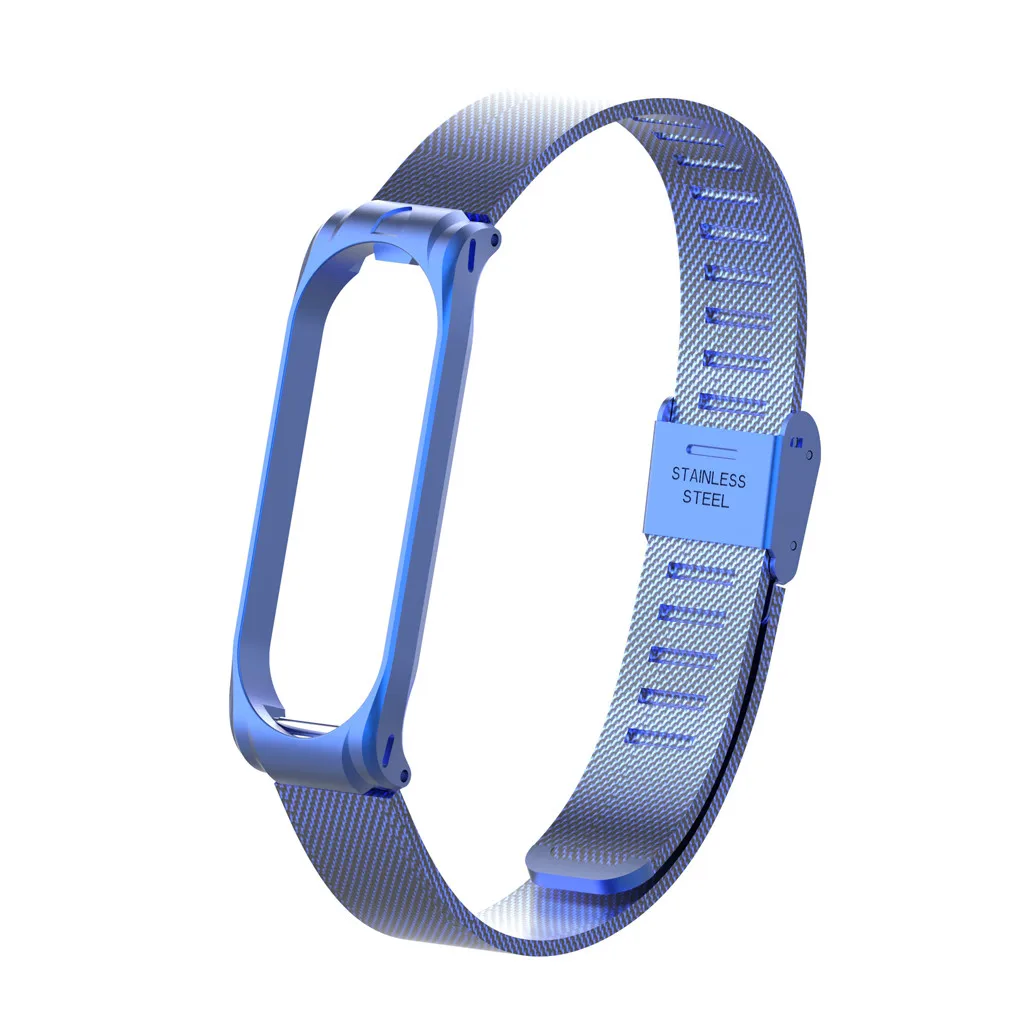 Ремешок на запястье для Xiaomi Mi Band 4 роскошный сетчатый Смарт часы из нержавеющей