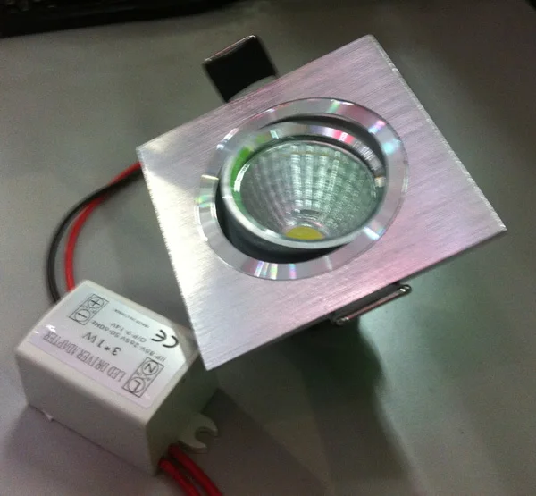50 шт./лот 3 Вт 300lm Dimmable cob светодиодный потолочный светильник Теплый/чистый белый