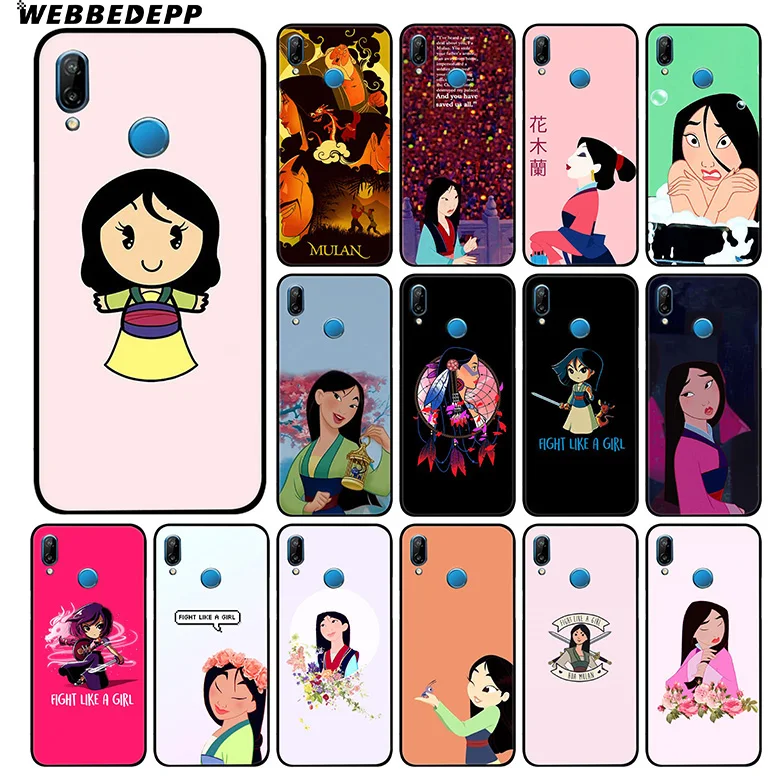 WEBBEDEPP Cartoon Mulan Soft Case For Huawei P30 P20 Pro P10 P9 Lite 2017 P Smart 2019 &amp Nova 3 3i Y9 |