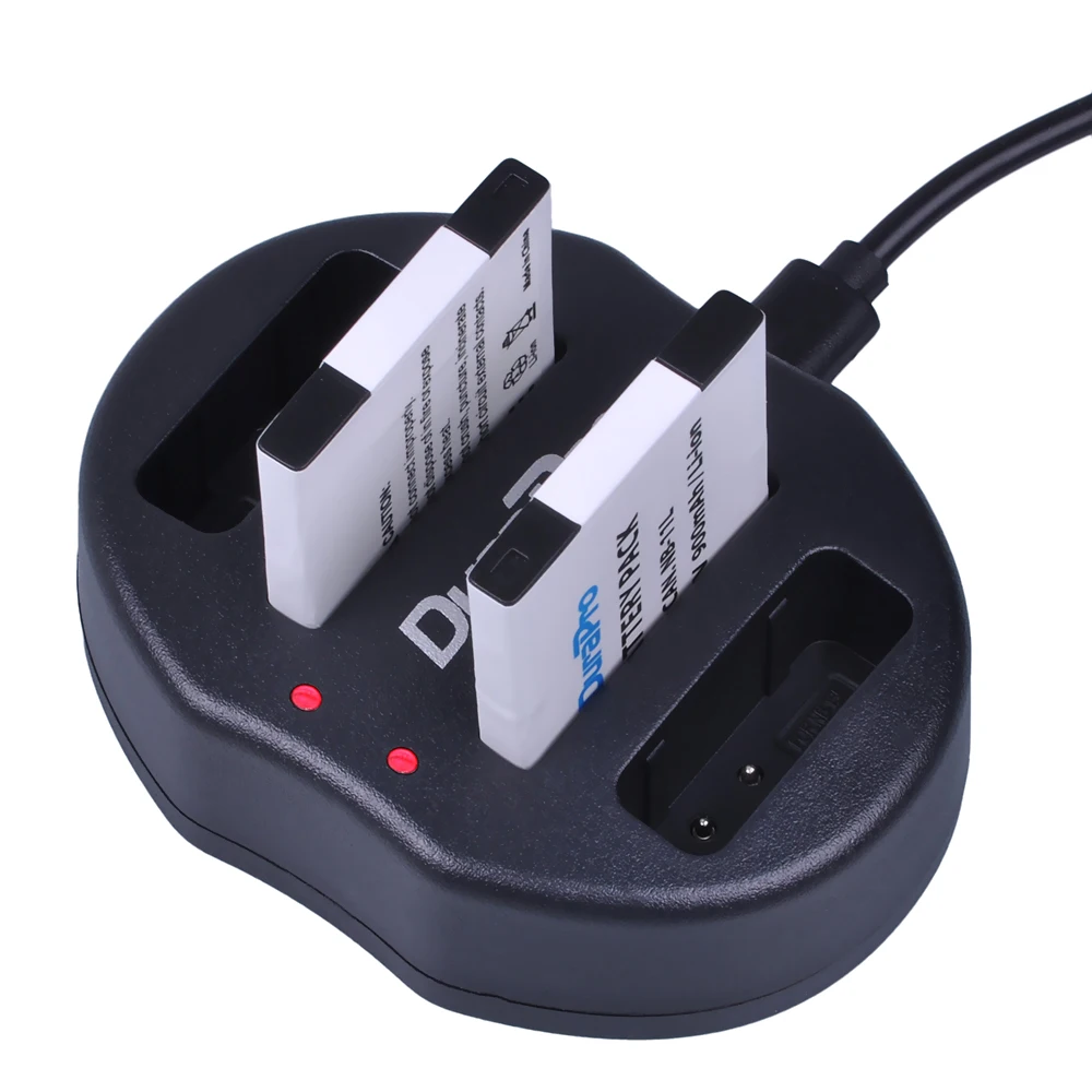 DuraPro 2 шт. 900 мАч NB-11L NB11L NB 11L Аккумулятор для камеры + USB двойное зарядное устройство