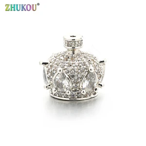 12*11 мм Высокое качество латунь кубический цирконий Корона кисточкой шапки Diy Ювелирные изделия фурнитура Аксессуары, отверстие: 0,5 мм, Модель: VM25