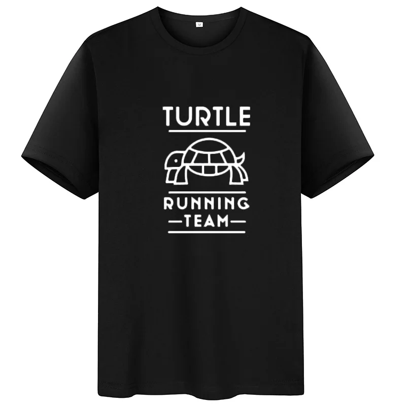 Женская футболка с принтом ONSEME Turtle Running Team забавная свободная коротким рукавом