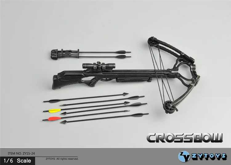 ZYTOYS ZY15-24 1/6th весы Охотный арбалет с употреблением желтого зубчика-Пластик оружие