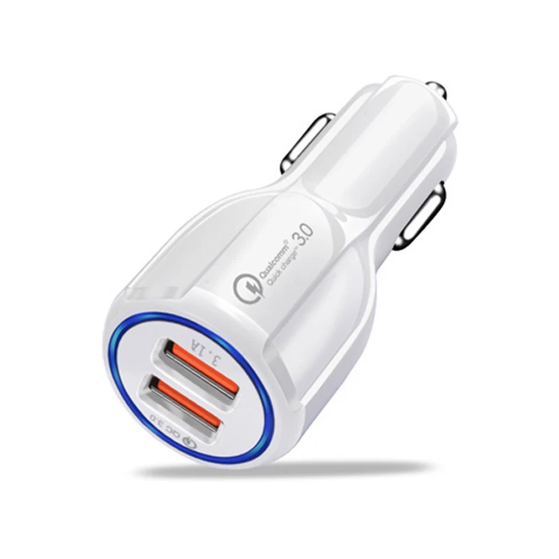 Автомобильное зарядное устройство Quick QC3.0 с двумя usb портами для быстрой зарядки