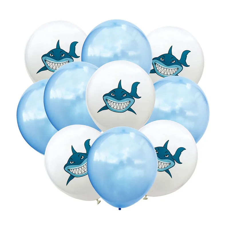 10 шт. Детские Angry Shark конфетти в горошек набор воздушных шаров с рисунками зверей