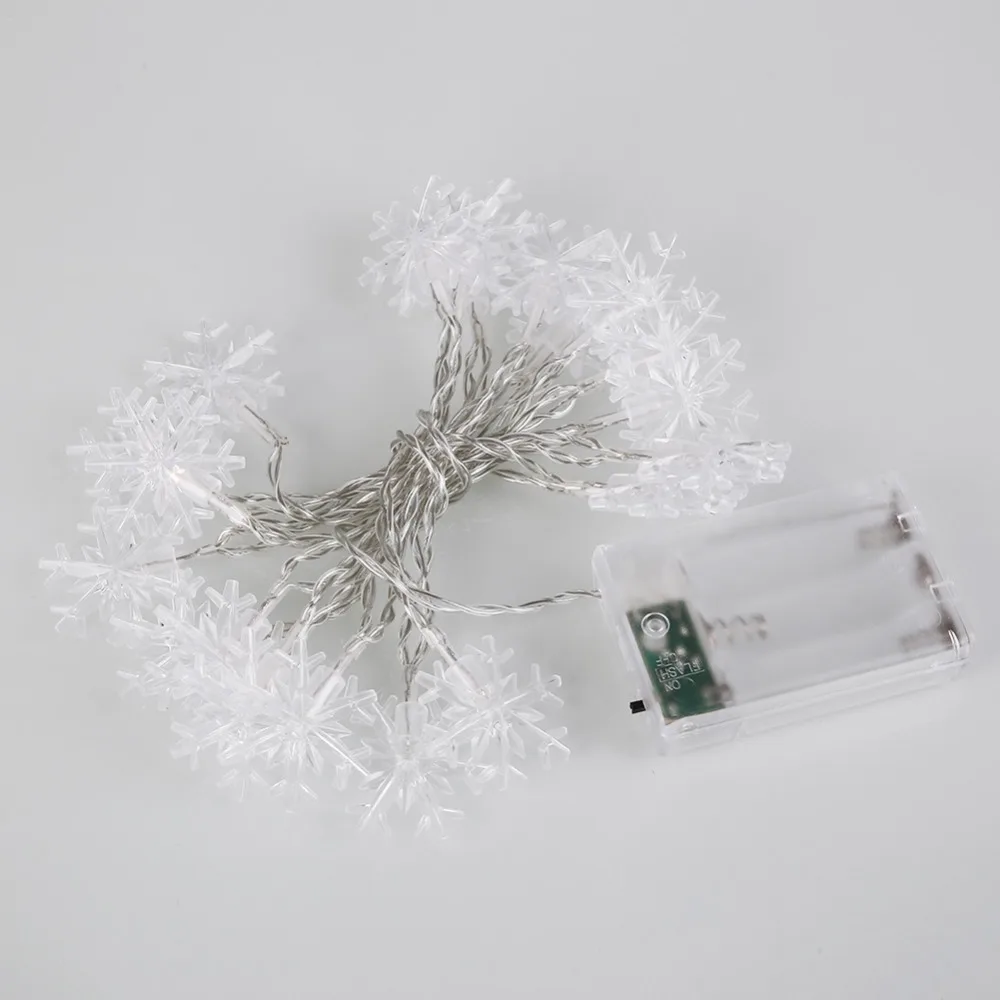 

10 20Leds Christmas Tree Snow Flakes Led String Fairy Light Party Home Wedding Garden Garland Christmas Led Lights Decoration