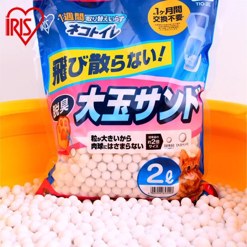 IRIS / Alice TIO-2L dust-free cat litter silica gel deodorant large particles of sand jade | Дом и сад