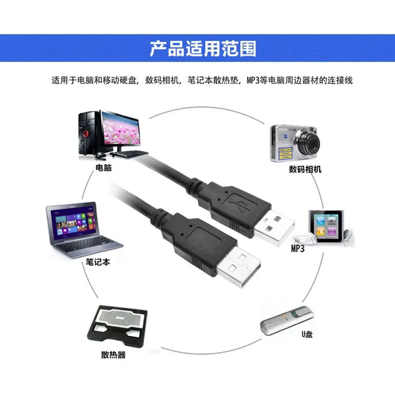 Экранированный Кабель USB 2 0 типа A папа-папа черный 1 5 м 3 | Компьютеры и офис