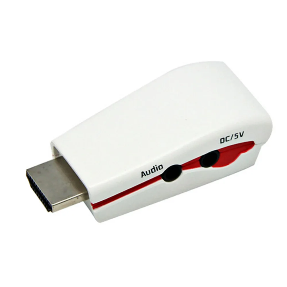 1080P Женский HDMI к VGA адаптер с 3 5 мм стерео аудио поддержкой V1.4 3D 56 # | Электроника