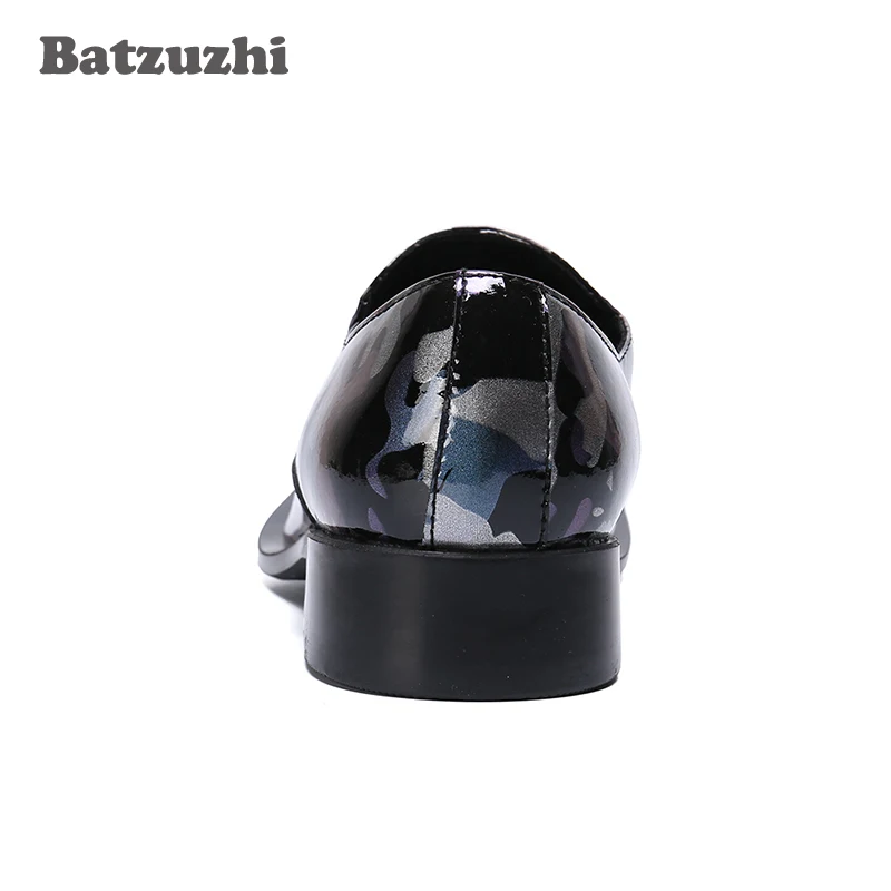 Туфли Batzuzhi мужские формальные натуральная кожа заостренный носок металлический
