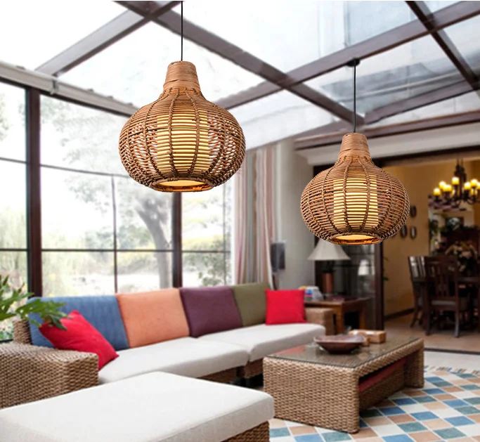 Chinese style creative hand knitting Bamboo art Chandelier Modern rural E27 LED lamp for porch&ampparlor&ampstairs&ampcorridor LHDD053 | Лампы