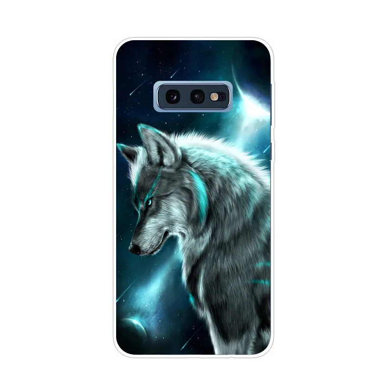 Чехол для samsung galaxy s10 lite кремниевые ожесточенные картинки с животными мягкая