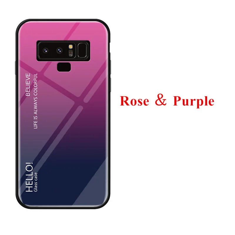 Для samsung Galaxy Note 9 Tempered Стекло чехол градиентной расцветки роскошный