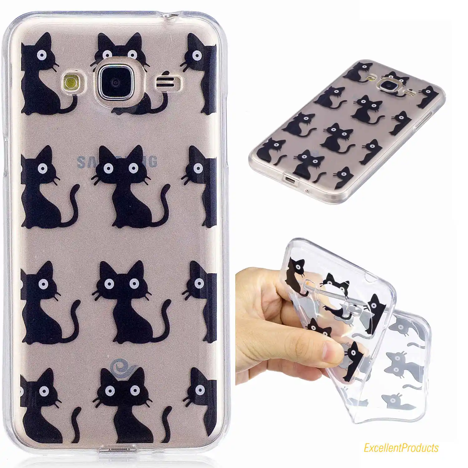 Кошка кактус лошадь панда мороженое рисунок IMD мягкая ТПУ подставка чехол для