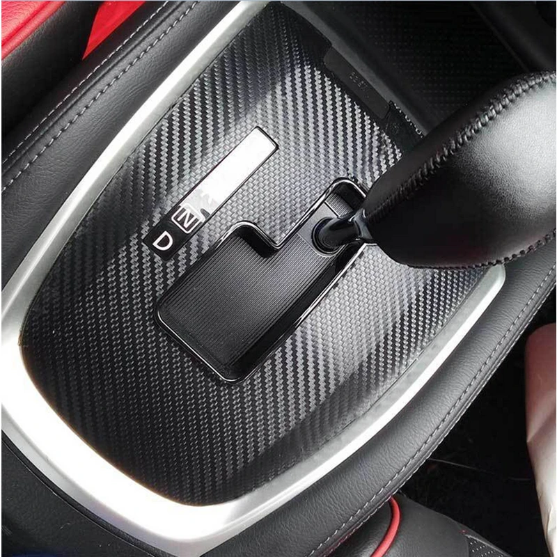 

Left drive Automatic Gear Shift Knob Pedal Cover Sticker Carbon Fiber AT Gear Panel Film for Nissan X-Trail Rogue 2014 2015