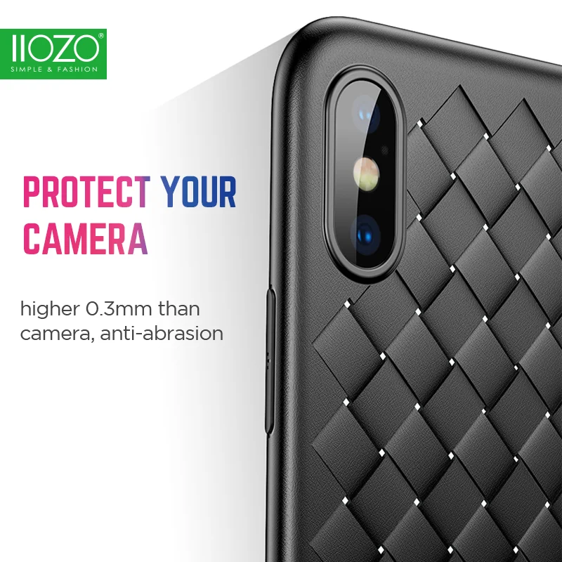 IIOZO Роскошный ультра тонкий сетчатый Плетеный чехол для iphone 7 8 X Мягкий ТПУ