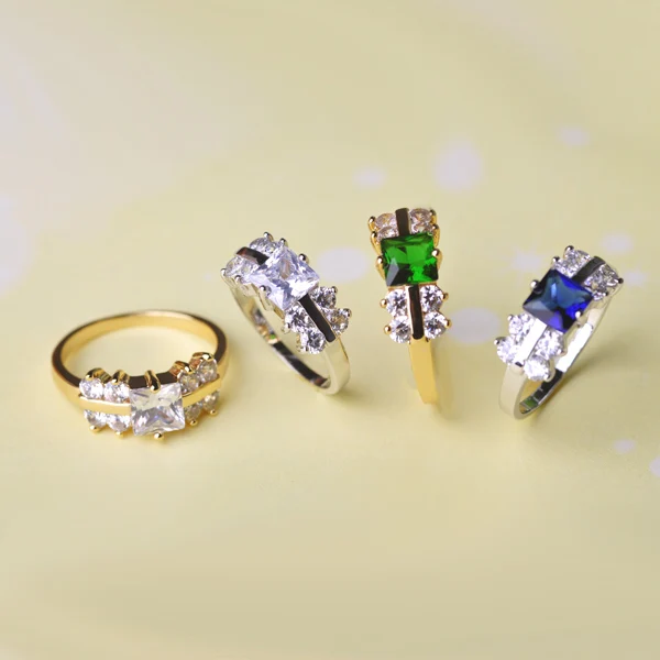 MECHOSEN элегантное циркониевое кольцо на Палец золотые Серебристые украшения в