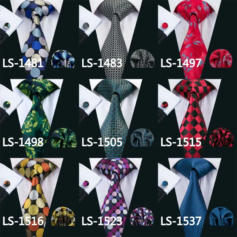 Мужской комплект из галстука и запонок 100% шелка|tie hanky cufflink set|cufflinks setsets for men |