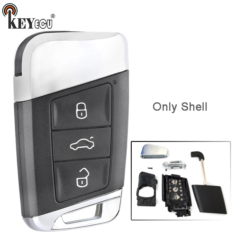 KEYECU для V * W Volkswagen Passat B8 2015 18 Magotan 2017 Superb A7 2016 замена 3 кнопки дистанционного ключа