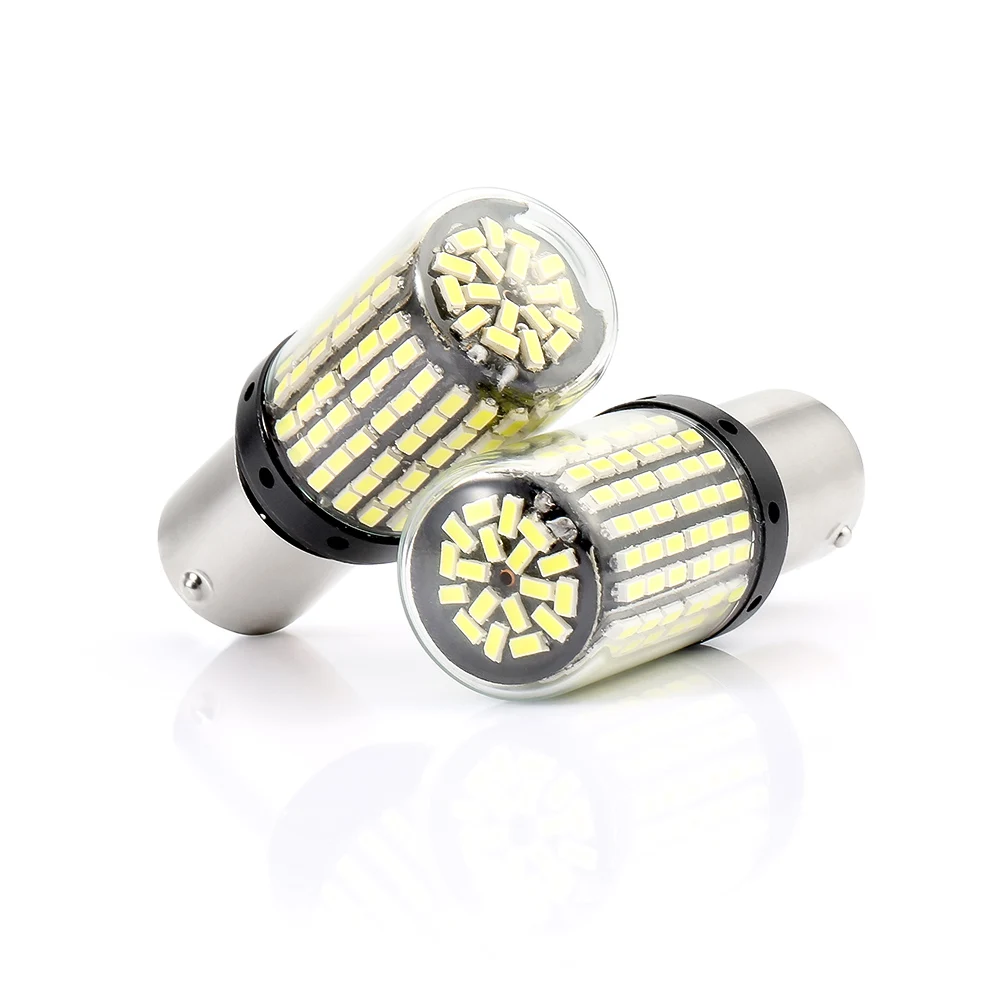 2 шт. светодиодный светильник 3014 1156 144SMD BA15S BAU15S PY21W с поворотным сигналом лампа Canbus