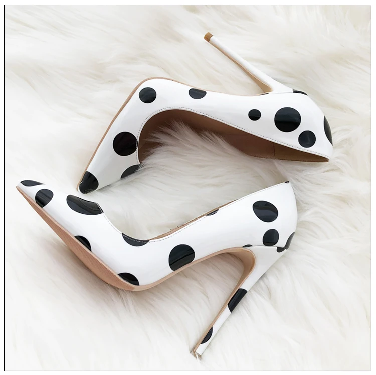 

Free shipping fashion women Pumps lady BLACK WHITE PATENT leather point toe high heels shoes thin heeled 12cm 10cm 8cm Stiletto