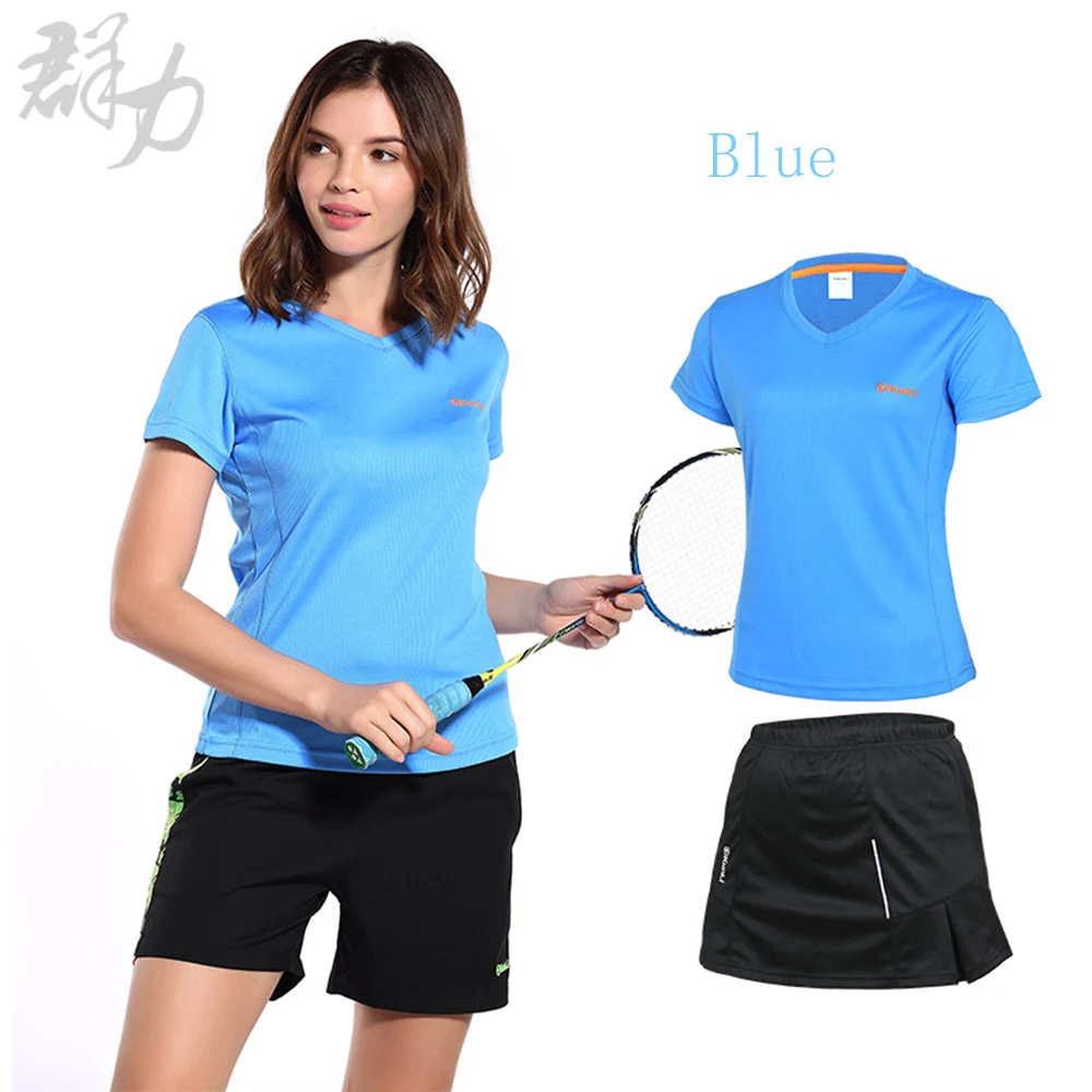 Kunli 2018 new women's tennis shirt outdoor sports 4collar clothing running badminton clothing basketball short T-shirt shirt