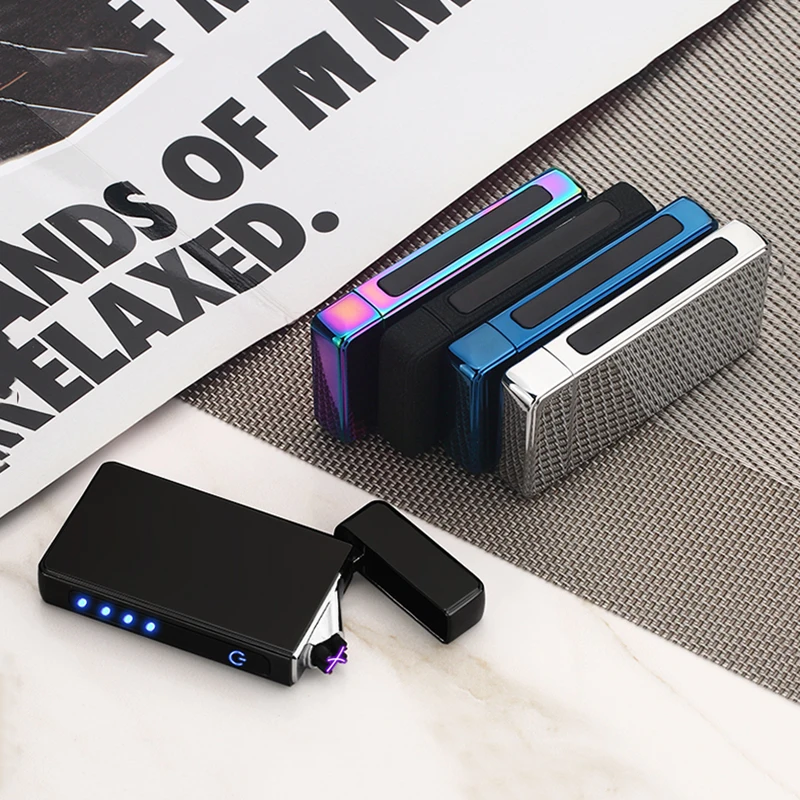 Индукционная двойная импульсная дуга usb зажигалка ветрозащищенная беспламенный