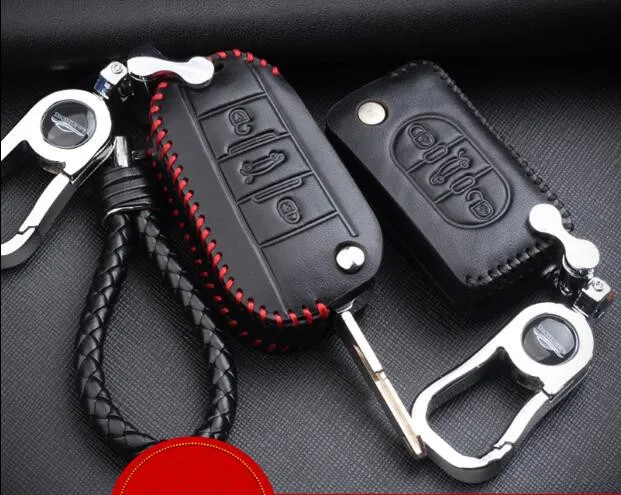 1 шт. чехлы для ключей Автомобильные сумки черного цвета ручная работа портняжник
